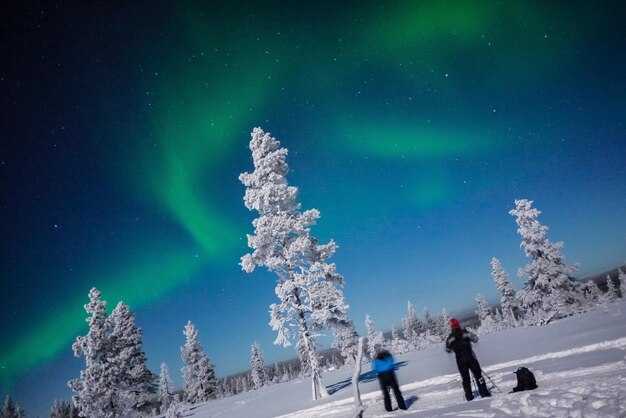 Iconic landscapes and top photo spots during the snowy blue hour