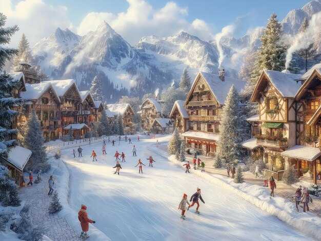 Сказочная деревня в Австрийских Альпах – место, обязательное к посещению для каждого лыжника.